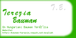 terezia bauman business card